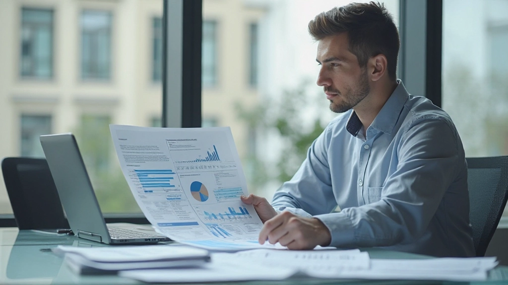 Профессиональное рабочее место с финансовыми документами и графиками